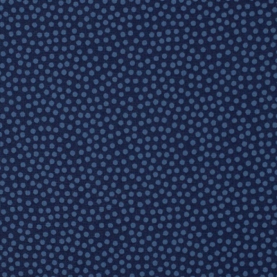 Baumwolle "Dotty" Punkte Jeansblau